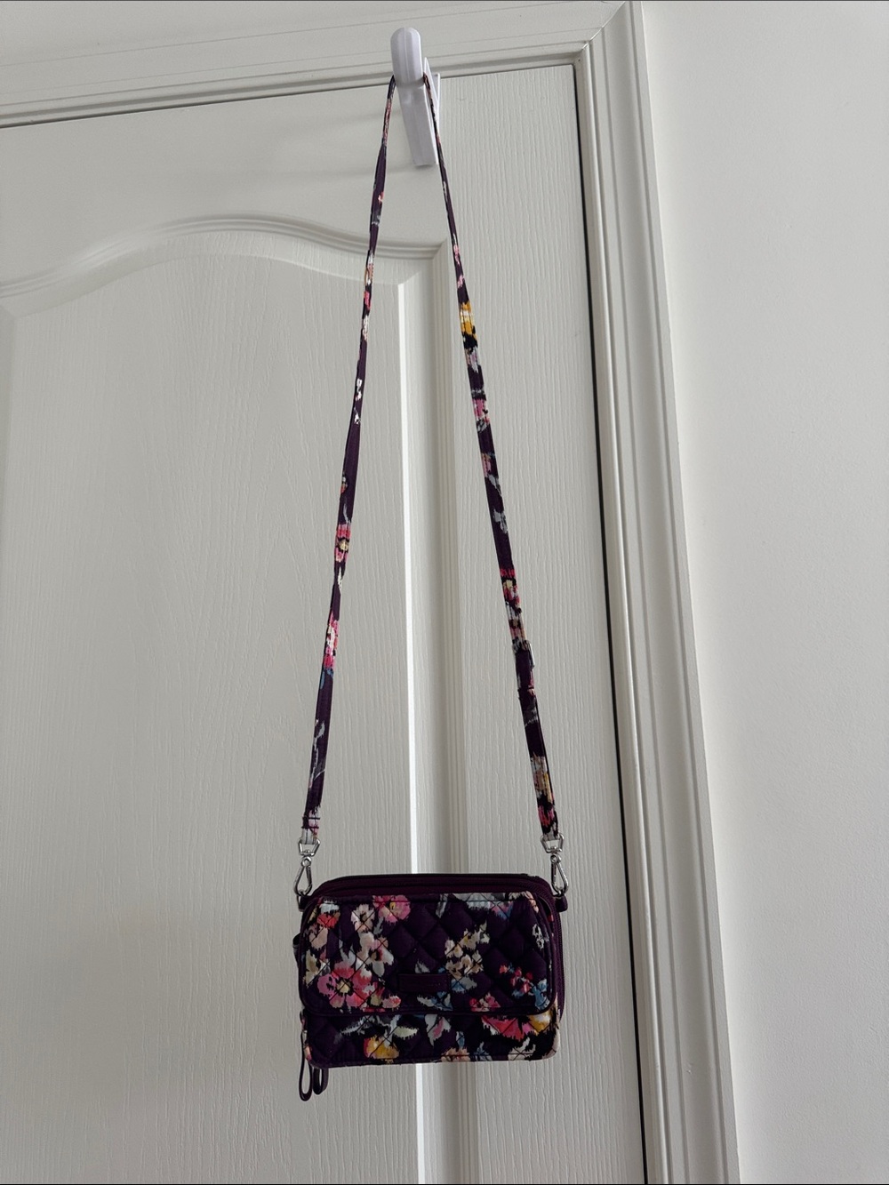 Vera Bradley Plum Floral Quilted Crossbody